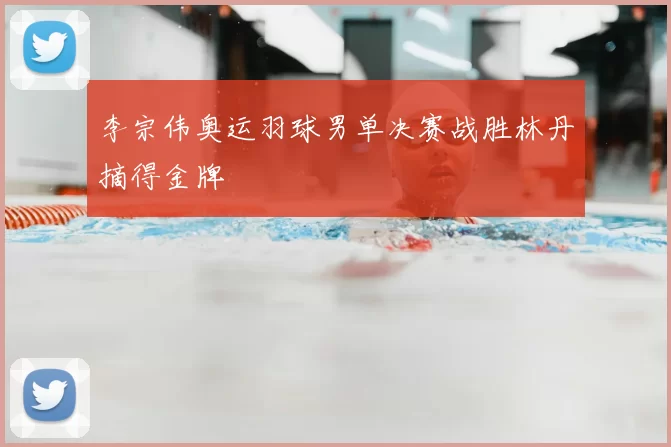 李宗伟奥运羽球男单决赛战胜林丹摘得金牌